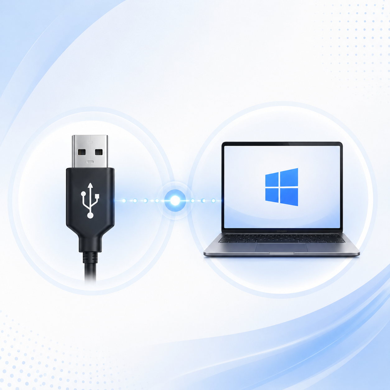 Connecting to a Windows PC with a USB cable